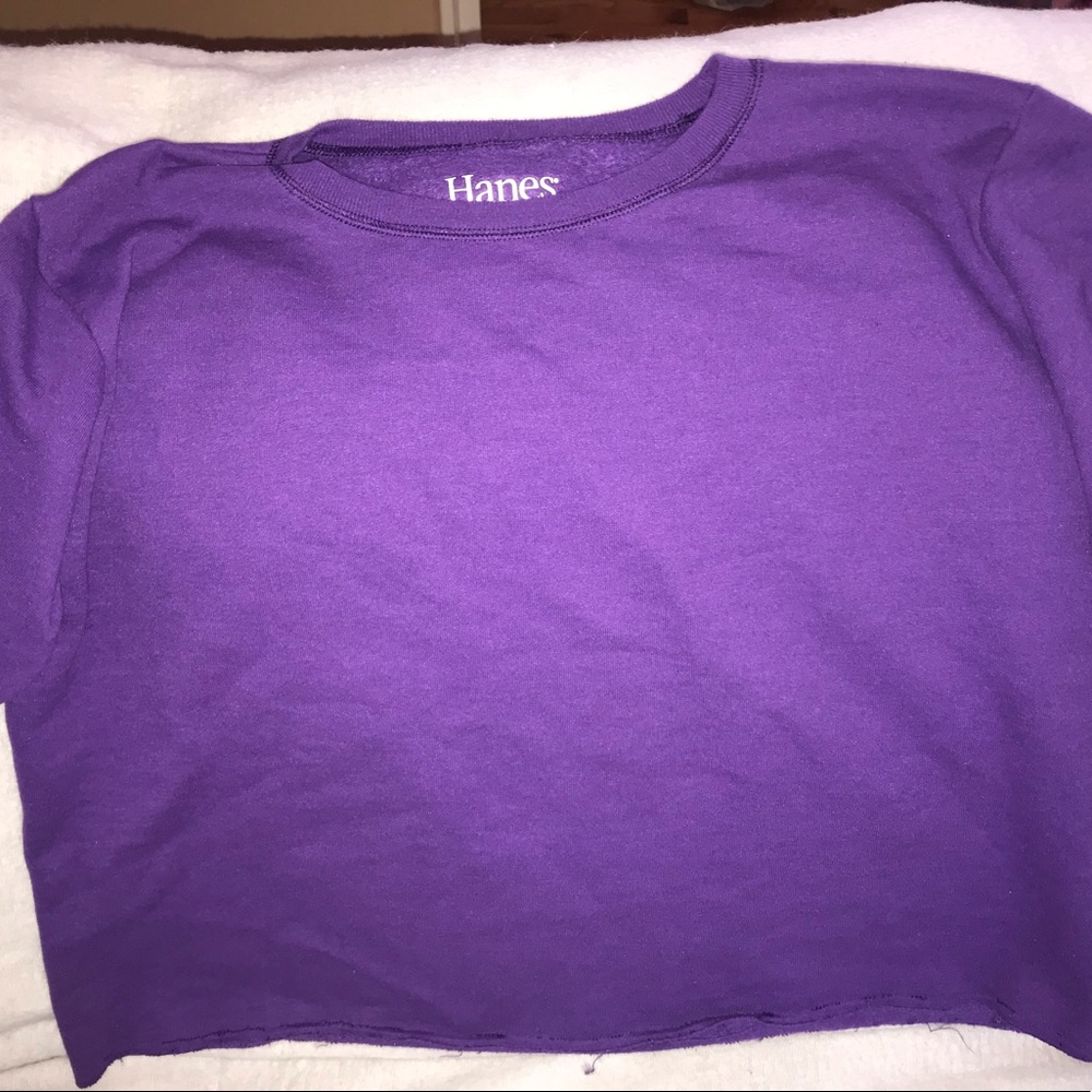 Frayed Purple Sweatshirt